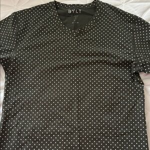 BYLT Basics Black and White Polka Dot Tee